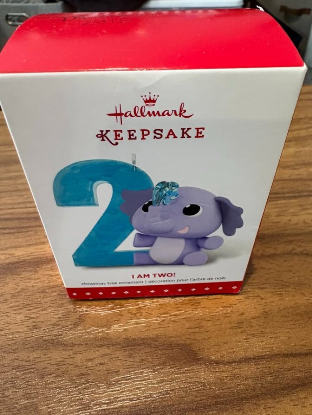 Hallmark Keepsake "I Am Two!" Elephant Milestone Christmas Ornament NIB